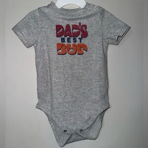 Garanimals Gray and Red Bodysuit Dad's Best 2019